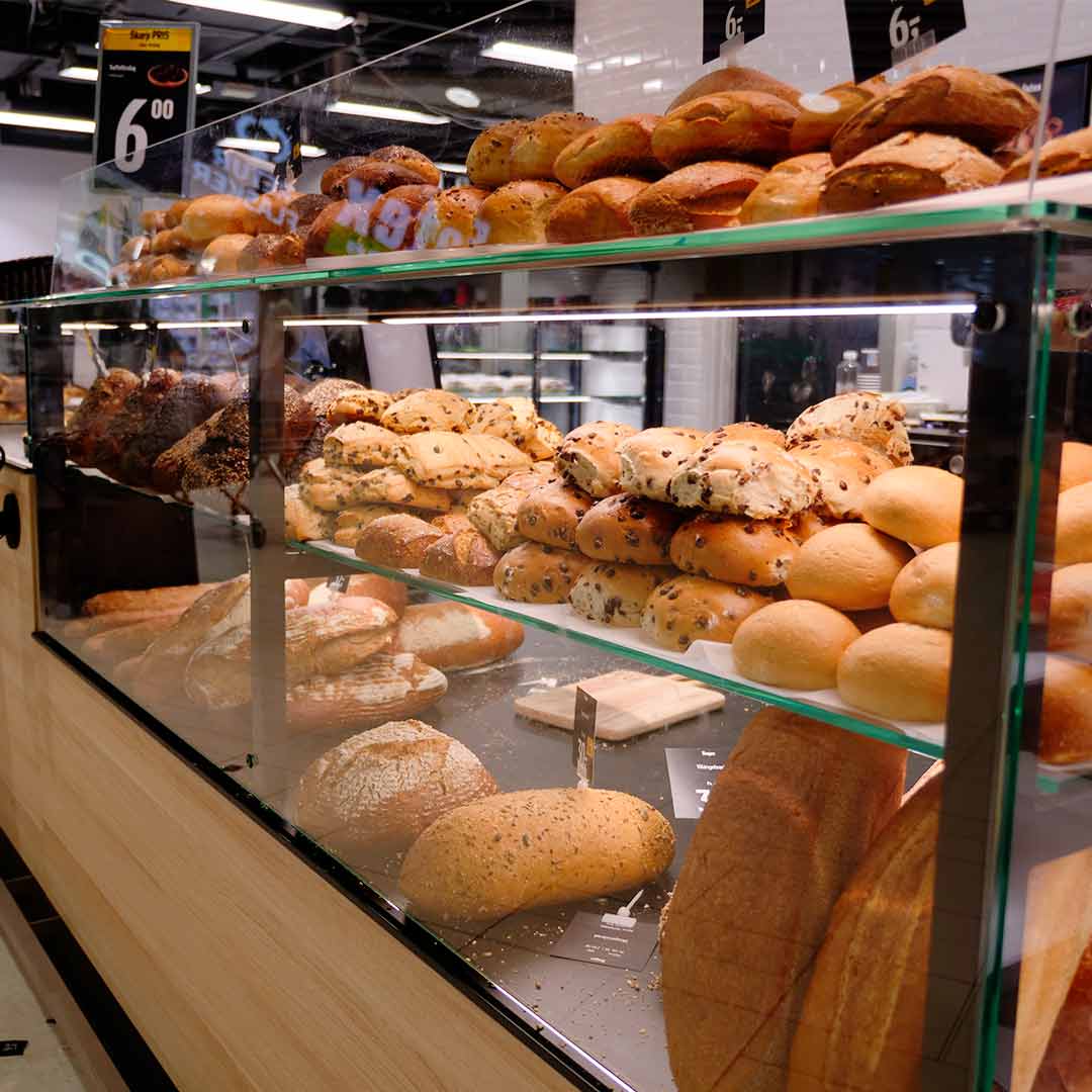 En masse brød og kager fra Føtex i Glostrup Shoppingcenter